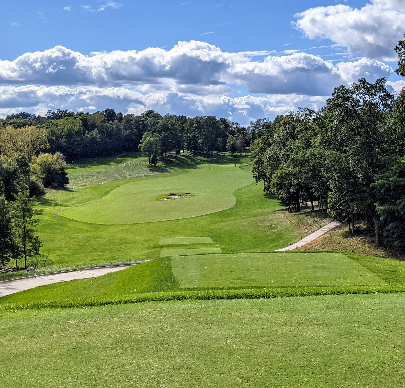 Wild Rock Golf Club in Wisconsin Dells, championship fairway among rock outcrops and pine