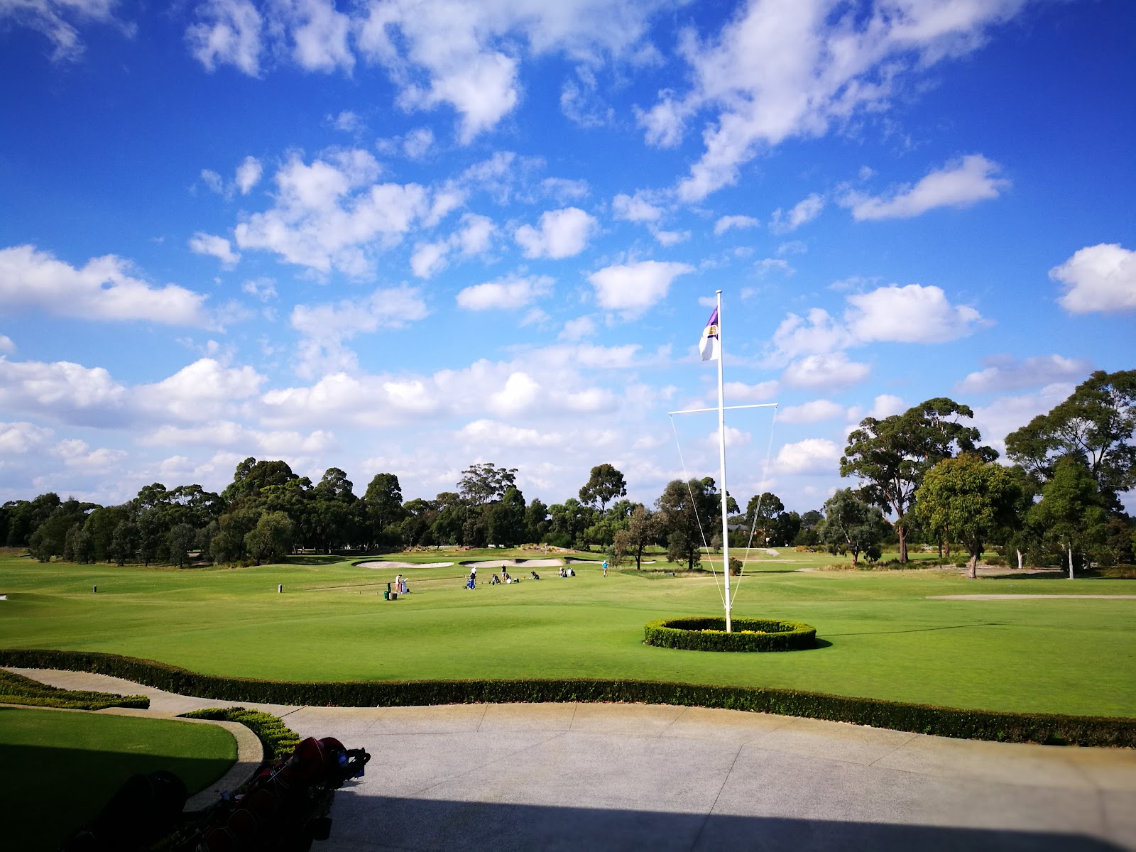 Huntingdale Golf Club, sandbelt fairway and bunkering in southeast Melbourne, Australia