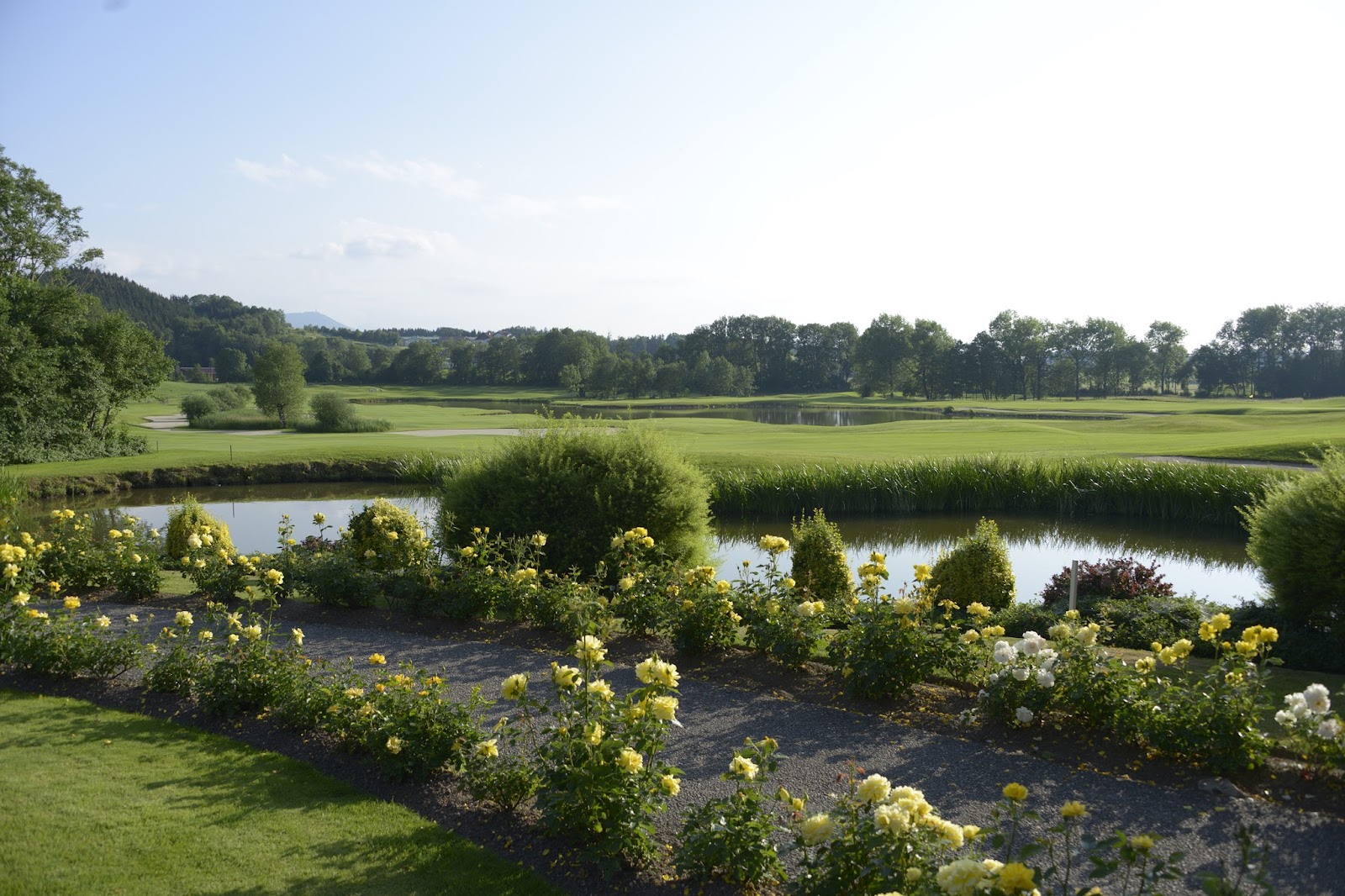 Gut Altentann Golf and Country Club, parkland fairway below the Salzburg hills, Austria