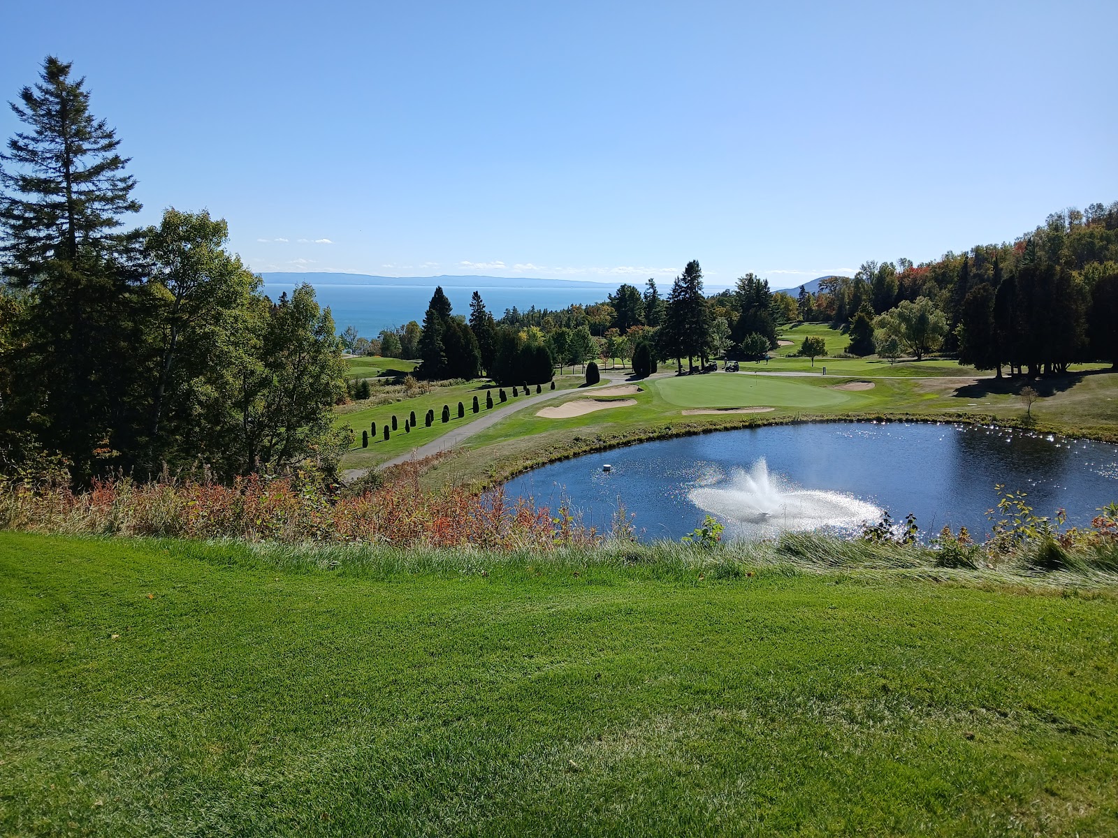 Fairmont Le Manoir Richelieu golf course on the cliffs above the St. Lawrence River at La Malbaie, Charlevoix, Quebec