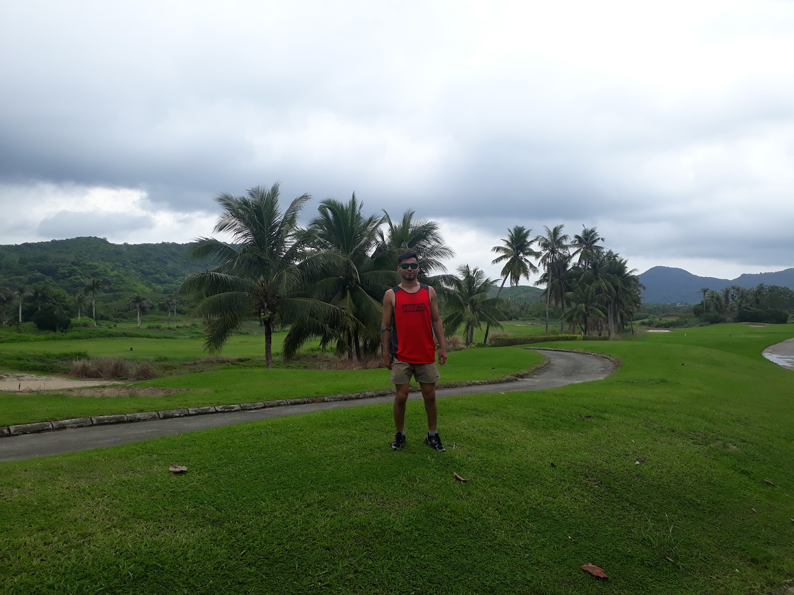 Sun Valley Golf Resort, Sanya, tropical fairway near Yalong Bay on Hainan Island, China