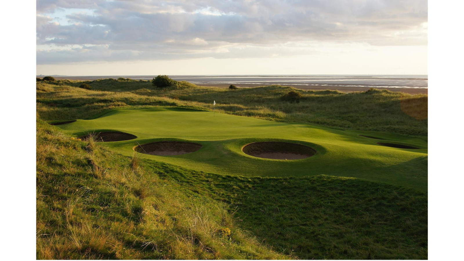 Silloth on Solway Golf Club, heather and links turf above the Solway Firth in Cumbria