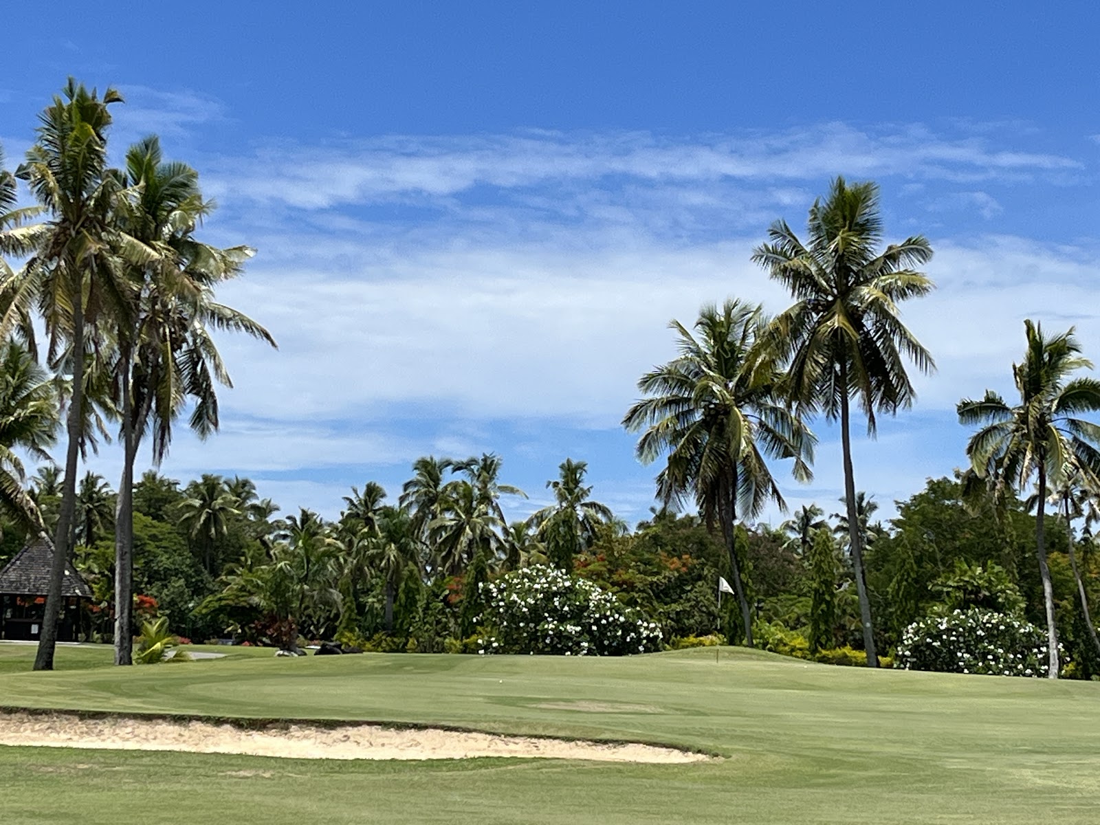 Denarau Golf and Racquet Club, tropical resort fairways and water hazards on Denarau Island near Nadi, Fiji