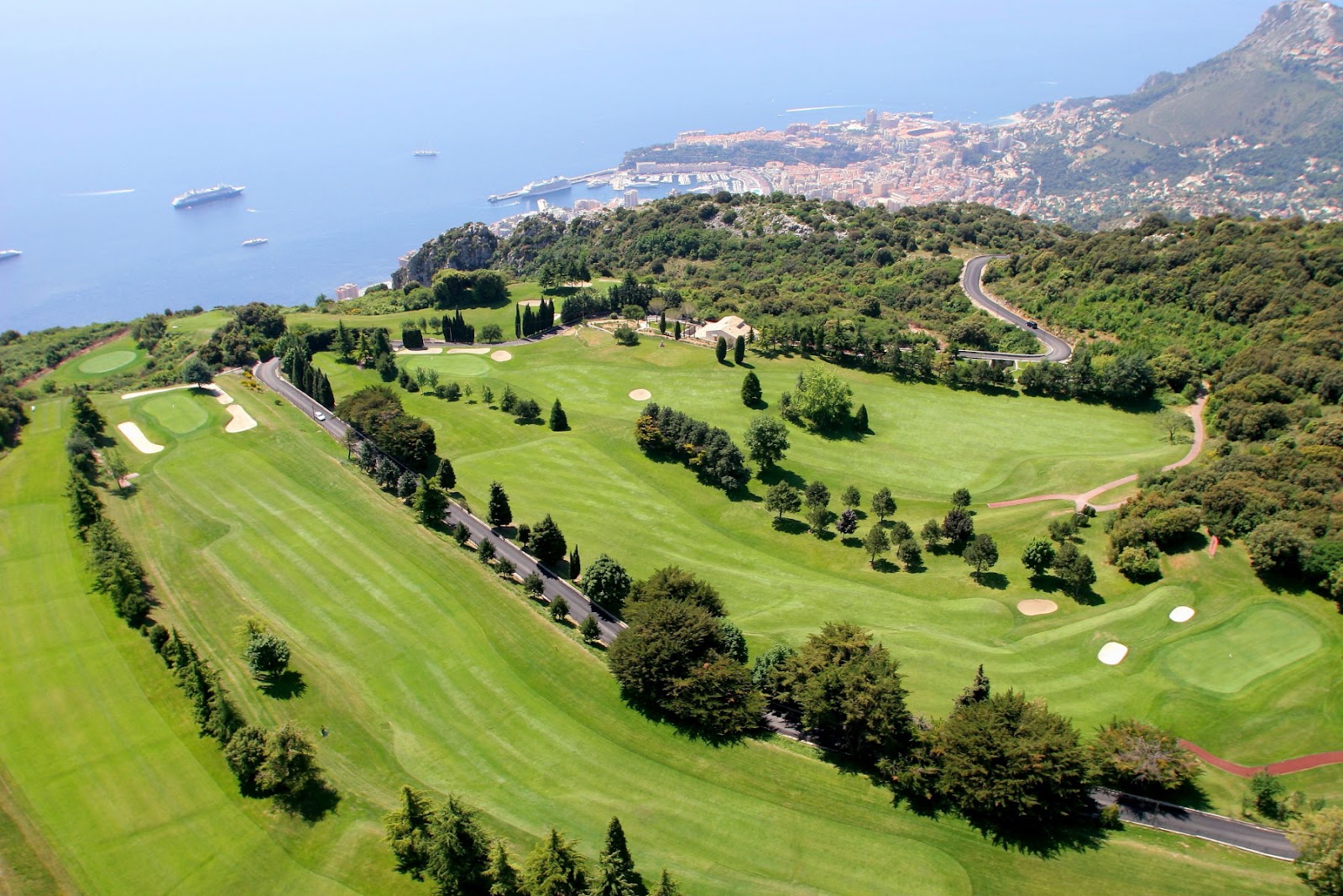 Monte-Carlo Golf Club, mountain fairway on Mont Agel above the Riviera at La Turbie, France