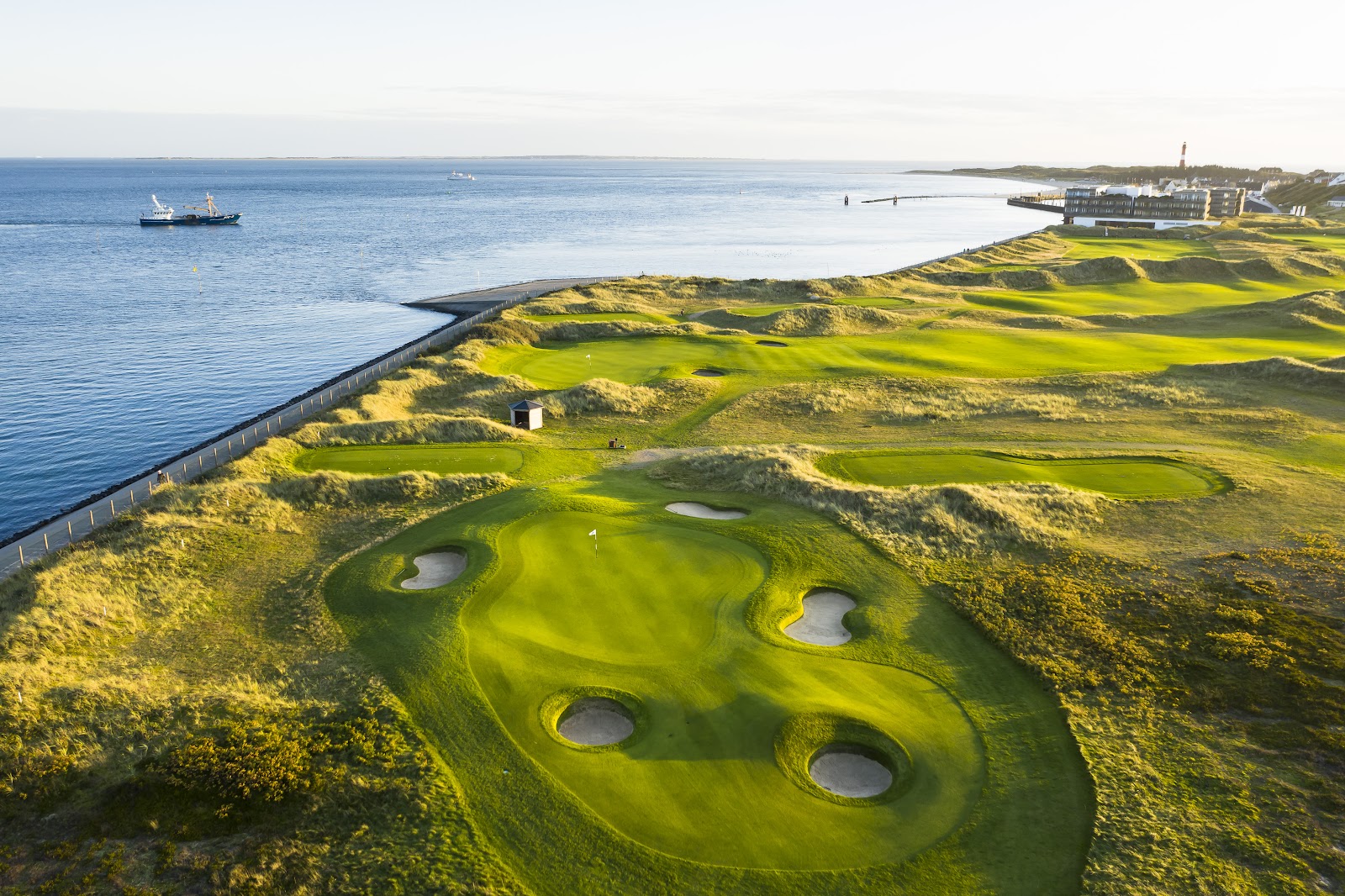 Golfclub Budersand Sylt, links fairway through the dunes at Hornum on the island of Sylt, Germany
