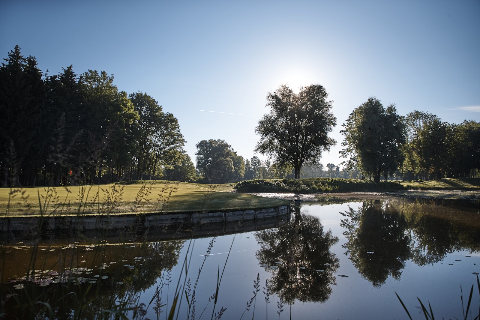 Golfclub Munchen Eichenried, parkland fairways and lakes near Munich, Germany