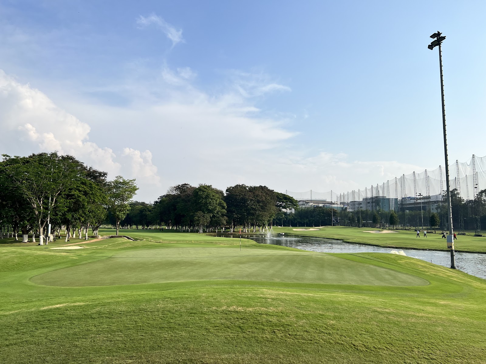 Karnataka Golf Association, mature parkland fairway lined with trees in central Bangalore, India
