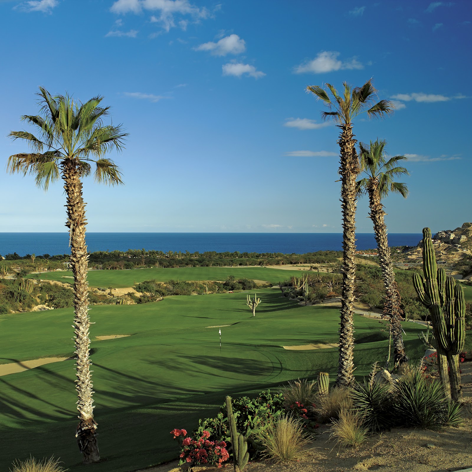 Palmilla Golf Club fairways descending toward the Sea of Cortez at San Jose del Cabo, Los Cabos
