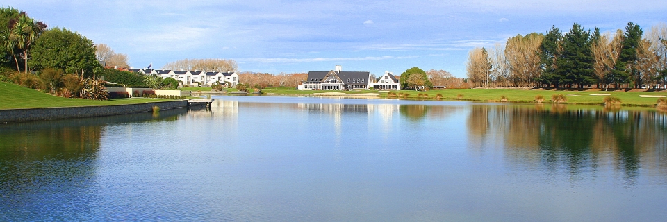 Clearwater Golf Club, championship fairways framed by lakes and wetlands near Christchurch, New Zealand