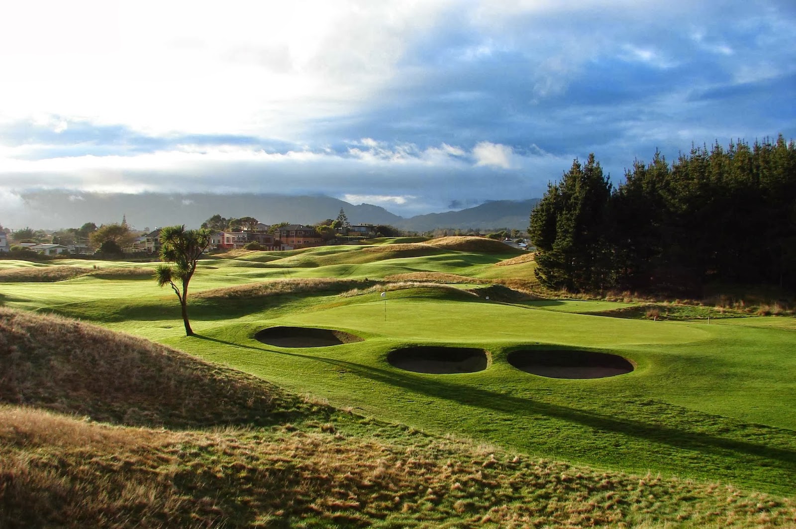 Paraparaumu Beach Golf Club, firm links turf and small greens on the Kapiti Coast, New Zealand