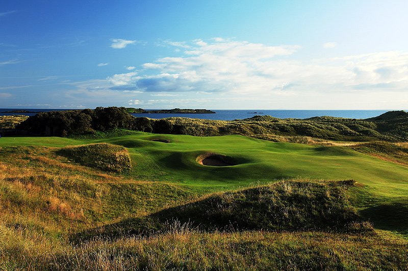 Royal Portrush Dunluce Links dunes on the Causeway Coast, County Antrim, Northern Ireland