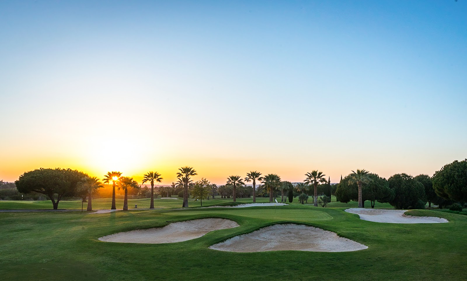 Vilamoura Laguna golf course, lakeside fairway in the Algarve, Portugal