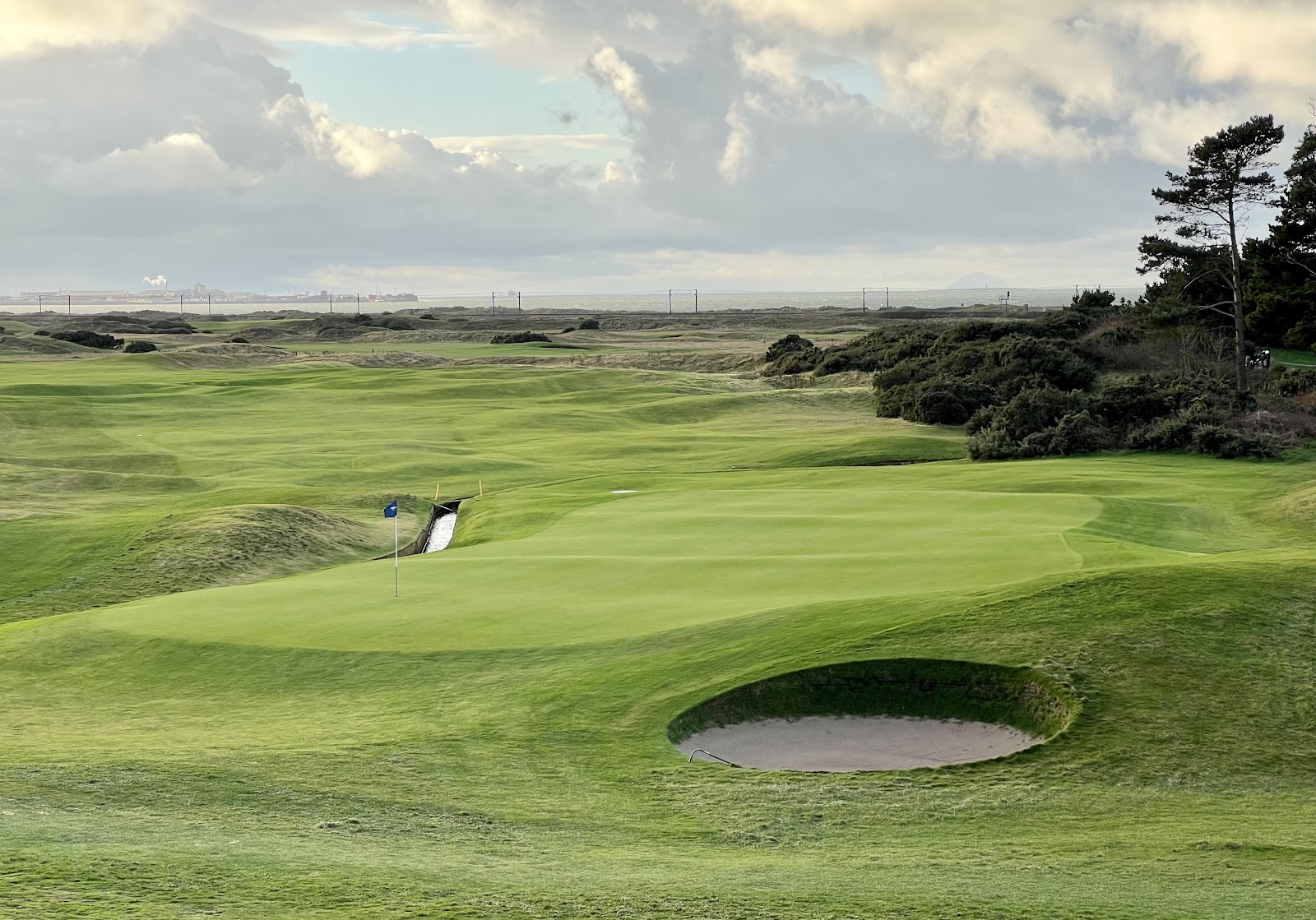 Dundonald Links dunes and fairways on the Ayrshire coast at Gailes, Scotland
