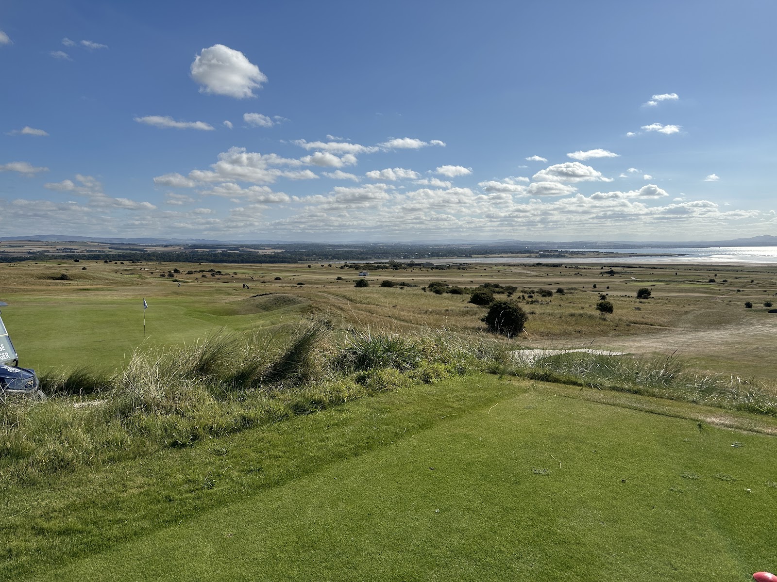Gullane No 1 links climbing Gullane Hill above the Firth of Forth, East Lothian, Scotland