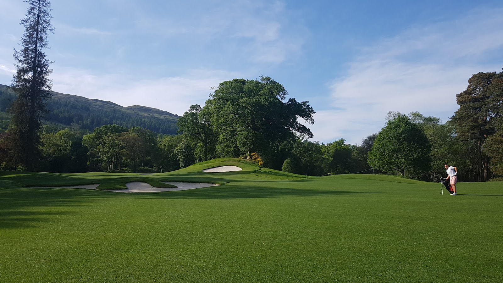 Loch Lomond Golf Club, parkland fairways and mature woodland on the wooded banks of Loch Lomond near Luss, Scotland