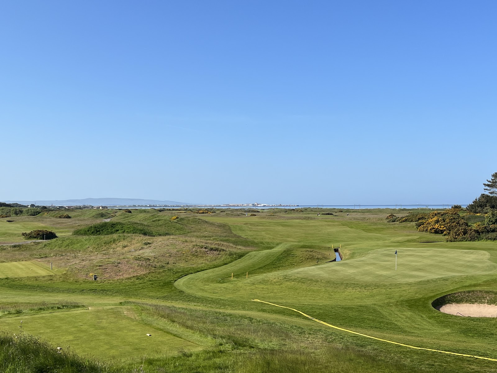 Prestwick St Nicholas Golf Club, links fairways above the Firth of Clyde, Ayrshire, Scotland