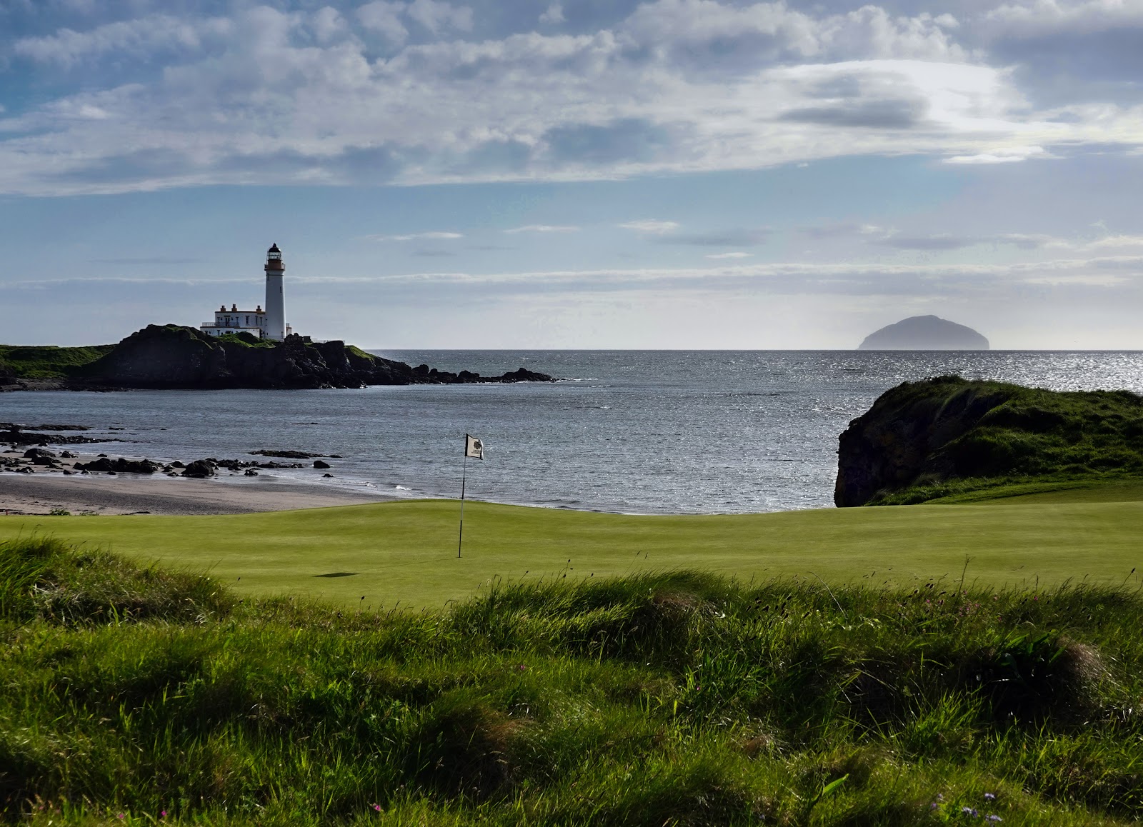 Trump Turnberry King Robert the Bruce course, clifftop links holes above the Firth of Clyde, Ayrshire