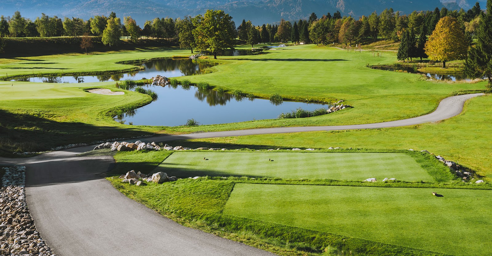 Royal Bled King's Course, fairway running beneath the Julian Alps near Lake Bled, Slovenia