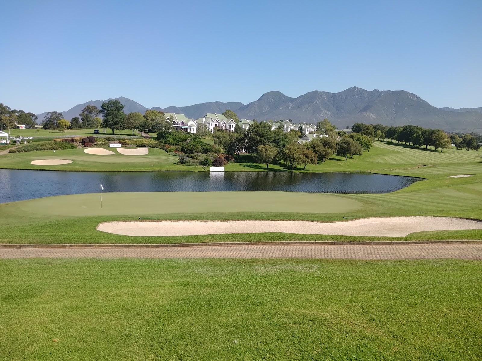 The Montagu course at Fancourt in George, South Africa, parkland fairways beneath the Outeniqua mountains