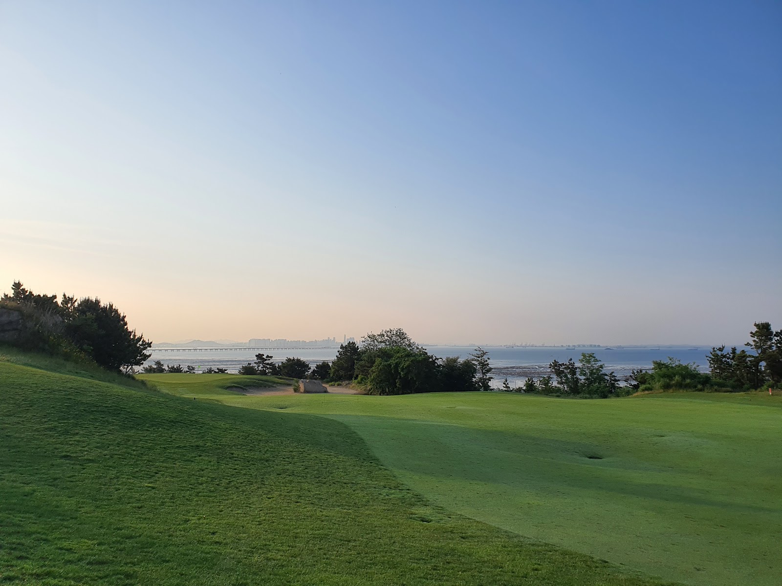 Sky 72 Lake Course, water framed fairways on reclaimed land beside Incheon, South Korea