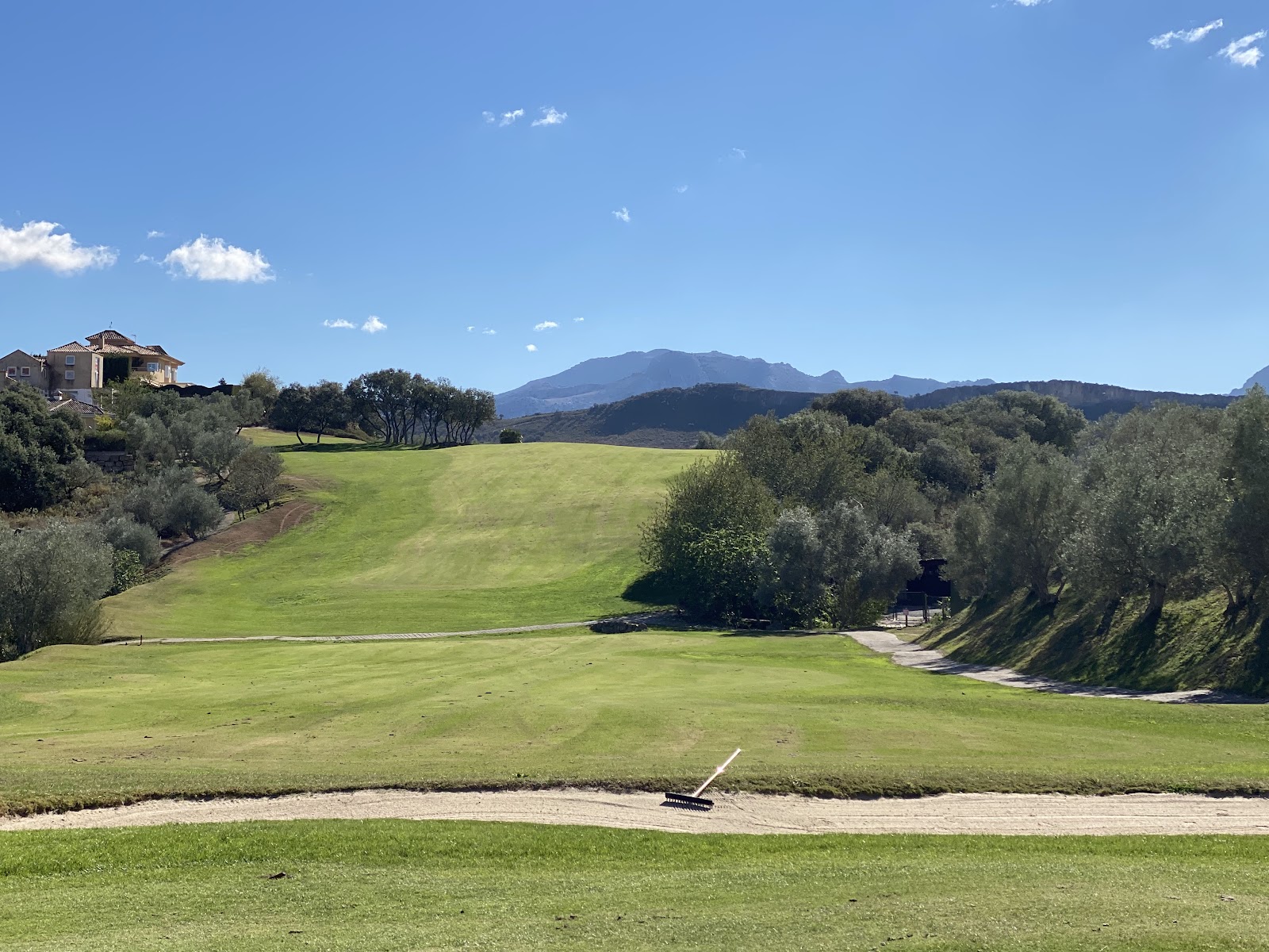 Antequera Golf, open fairway with the El Torcal limestone mountains behind in inland Andalusia