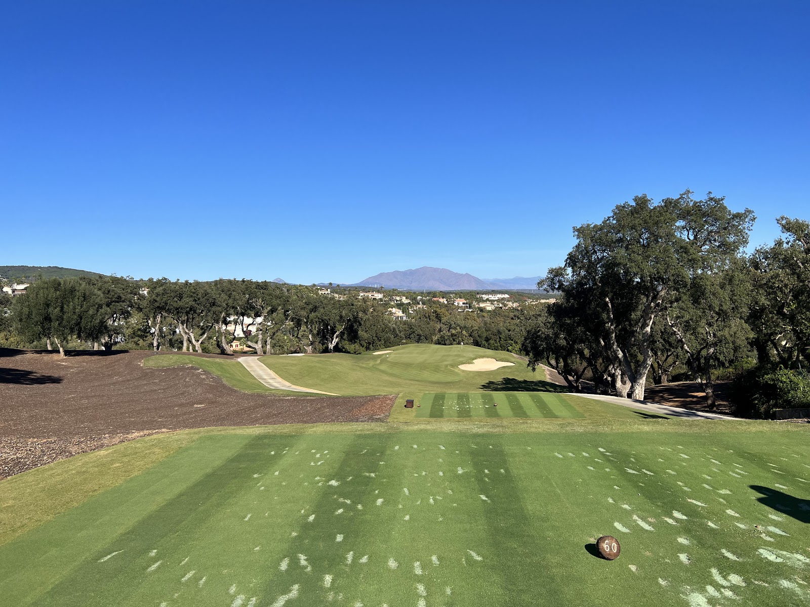 San Roque Old Course fairways among cork oaks near Sotogrande in Cadiz, southern Spain