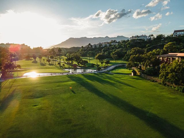 Santa Clara Golf Marbella, parkland fairway and greens east of Marbella on the Costa del Sol, Spain