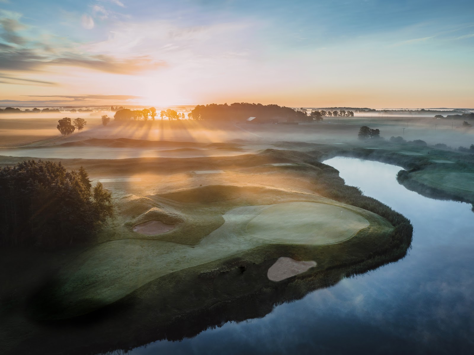 Vasatorp Golf Club Tournament Course, open links style fairway near Helsingborg in Skane, southern Sweden