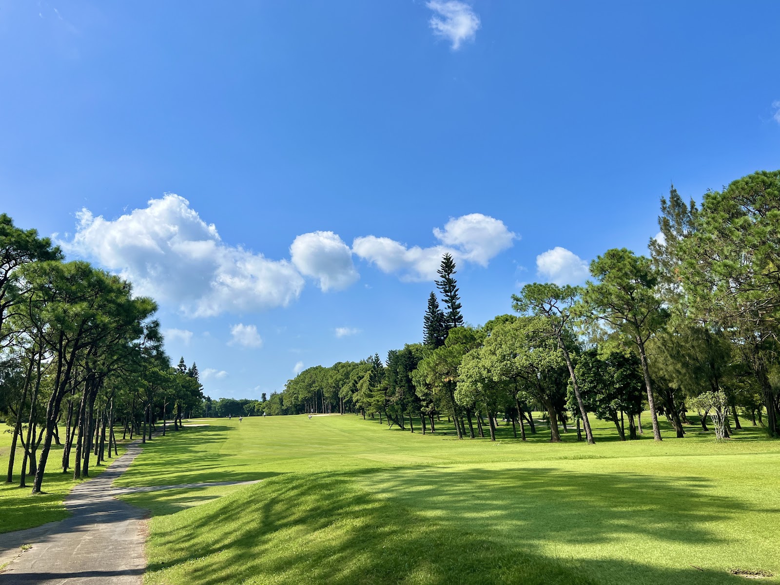 Linkou International Golf and Country Club, tree lined parkland fairway on the Linkou Plateau near Taipei, Taiwan