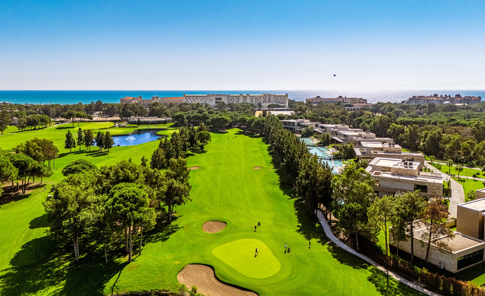 Kaya Palazzo Golf Club, fairways through Mediterranean pine forest at Belek near Antalya, Turkey