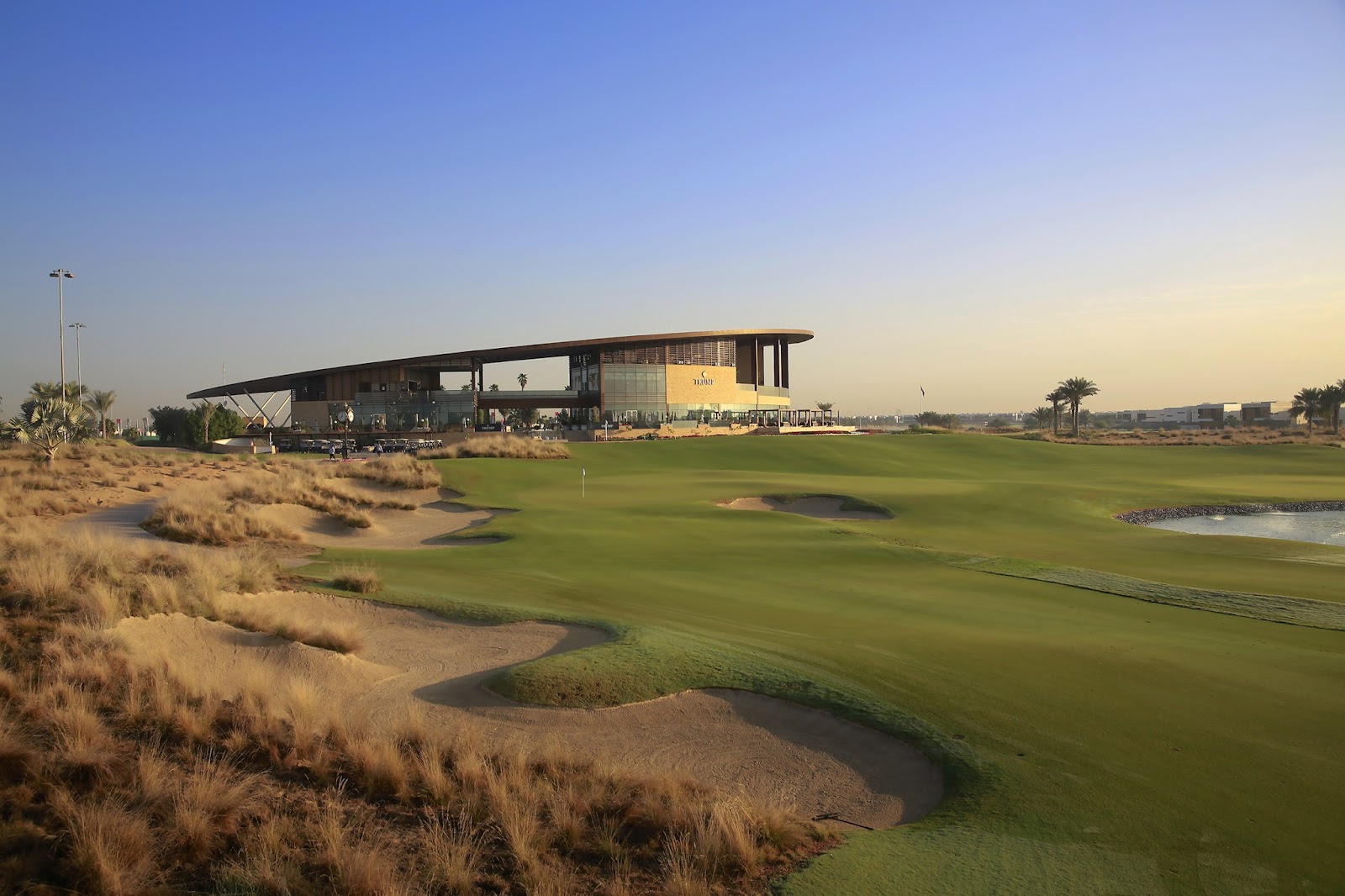 Trump International Golf Club Dubai, links style fairways and bold bunkering at DAMAC Hills