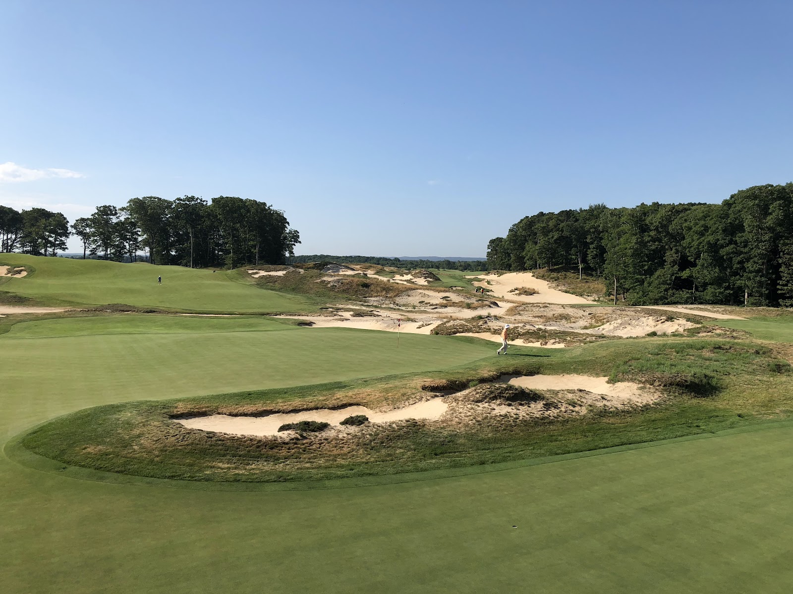 Friar's Head Golf Club, Long Island, New York, fairways winding through coastal sand hills above Long Island Sound