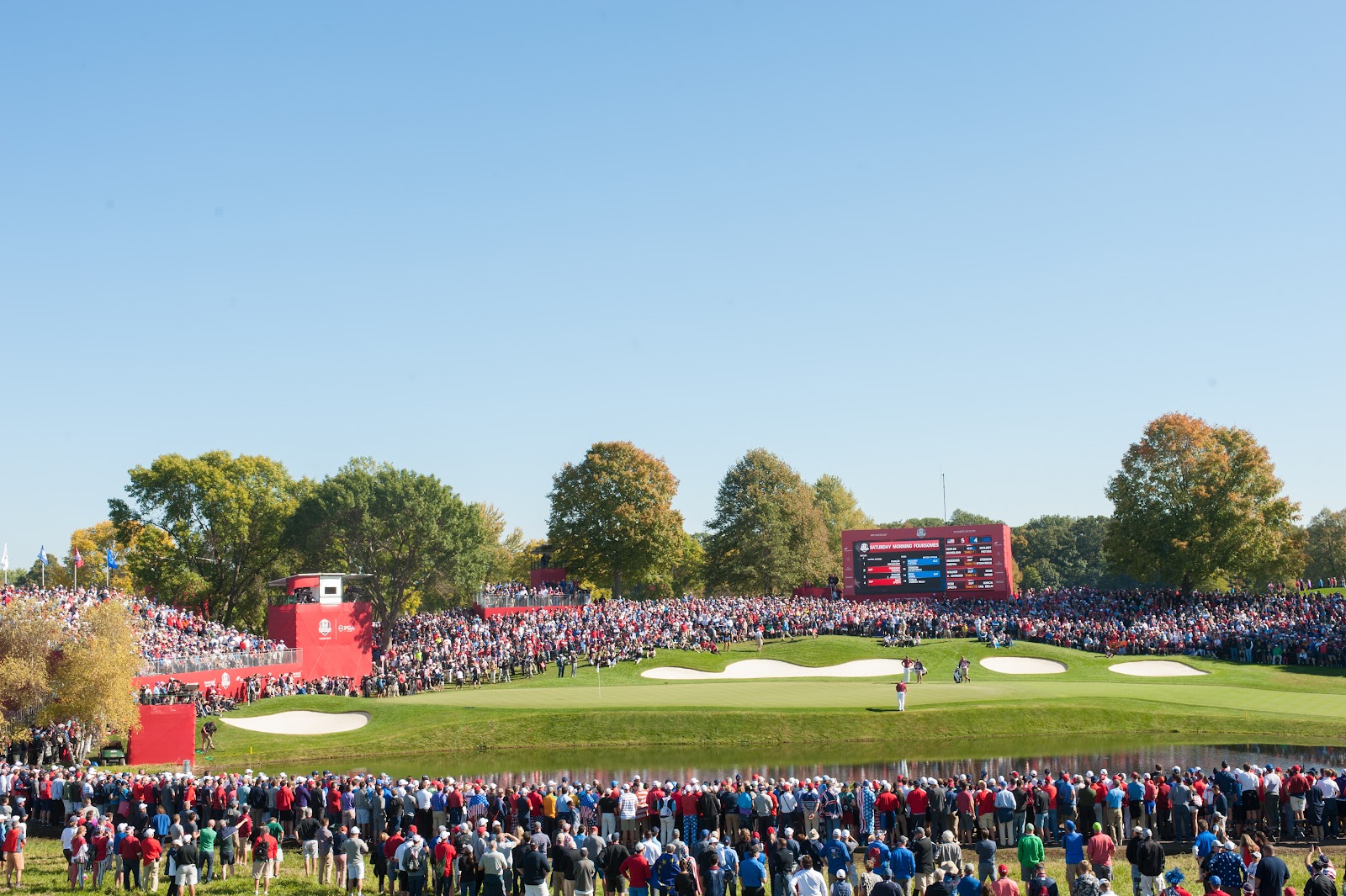 Hazeltine National Golf Club, a championship fairway and bunkering in Chaska, Minnesota