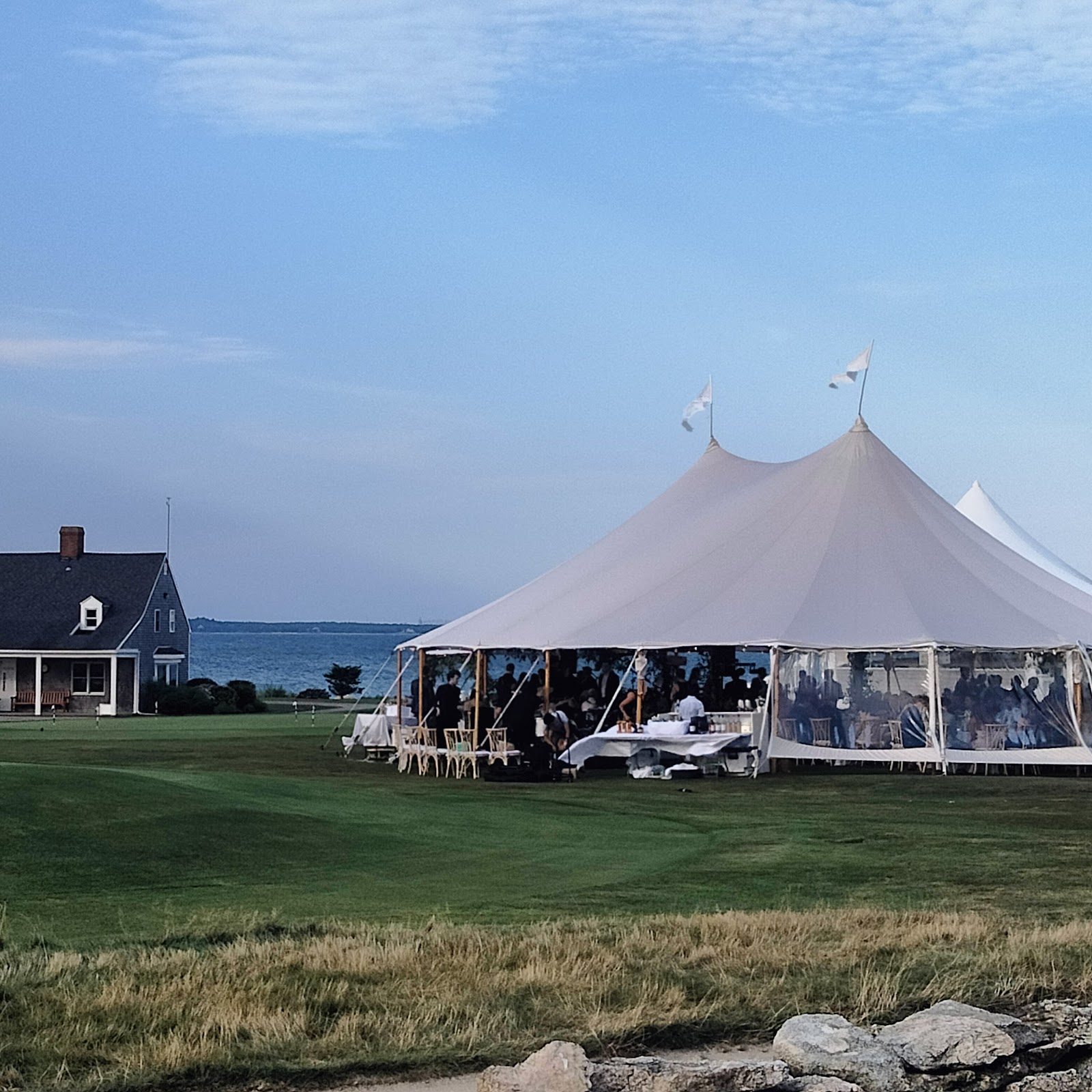 The Kittansett Club, links fairways on a Buzzards Bay peninsula at Marion, Massachusetts