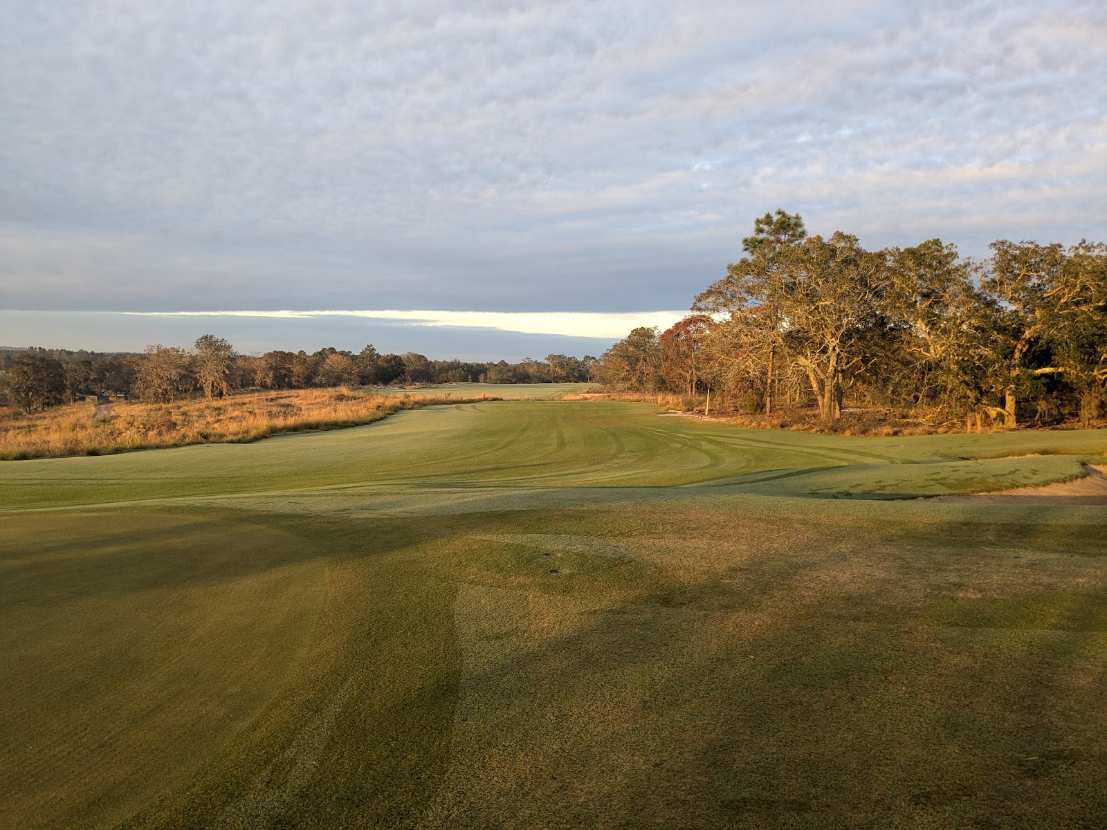 Ohoopee Match Club, the wide sandy waste areas and firm fairways of the Gil Hanse design near Cobbtown in Georgia
