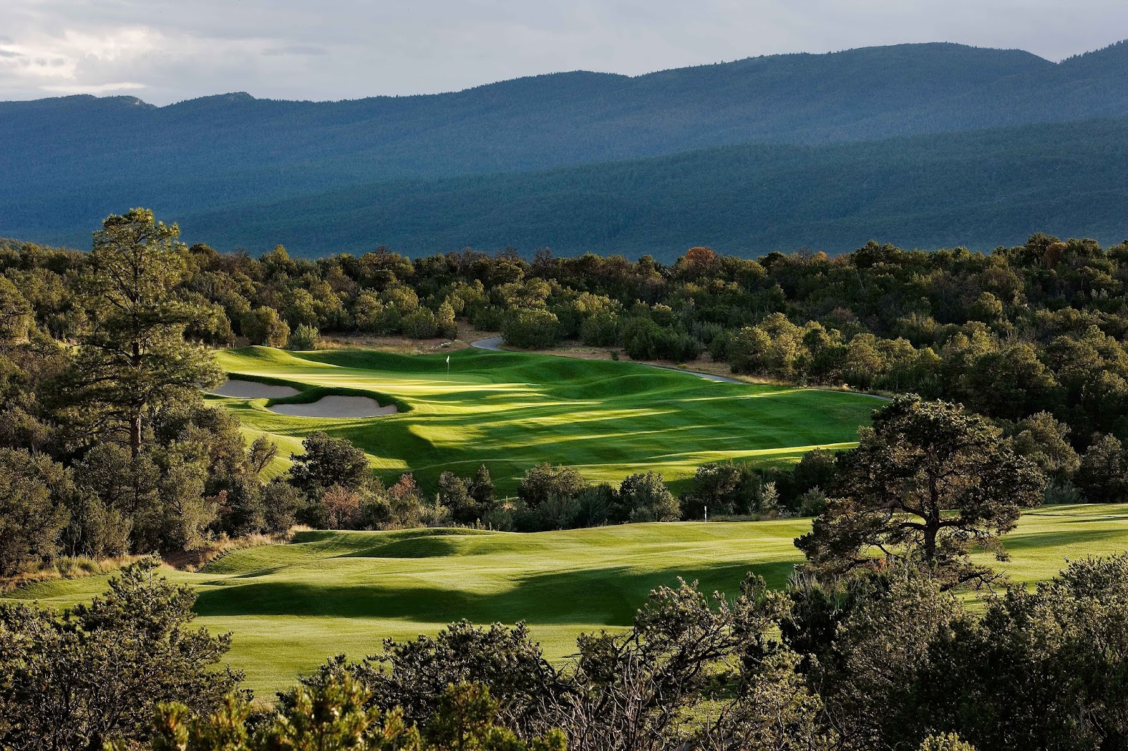 Paa-Ko Ridge Golf Club, fairways through pinon and juniper and granite in the Sandia foothills of New Mexico