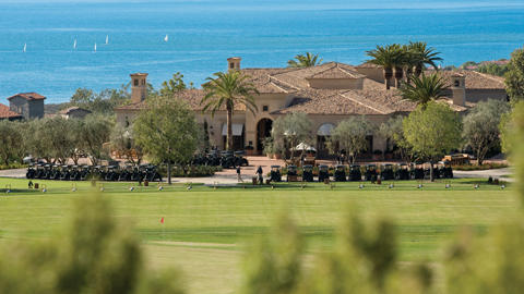 Pelican Hill Ocean South, fairway falling toward the Pacific Ocean at Newport Coast, California