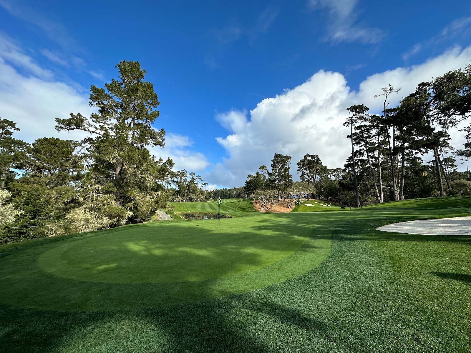 Spyglass Hill Golf Course, pine framed fairway in the Del Monte Forest at Pebble Beach, California