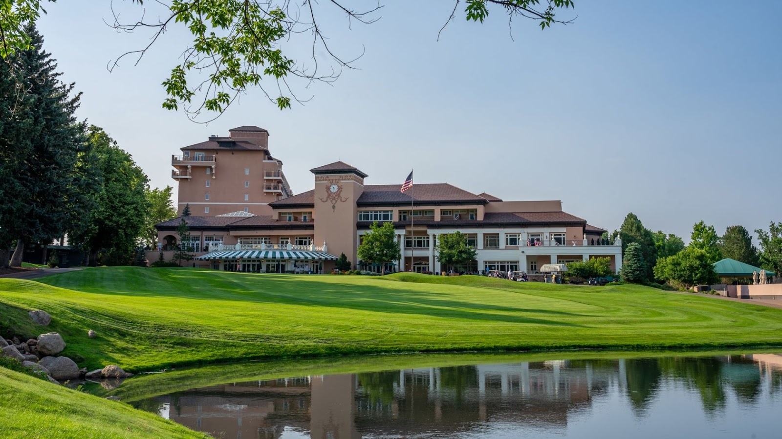 The Broadmoor East Course, fairways set in the Cheyenne Mountain foothills above Colorado Springs