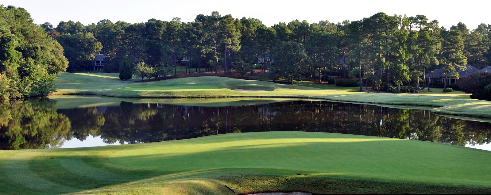 The Country Club of North Carolina Dogwood Course, pine framed fairway in the Pinehurst sandhills