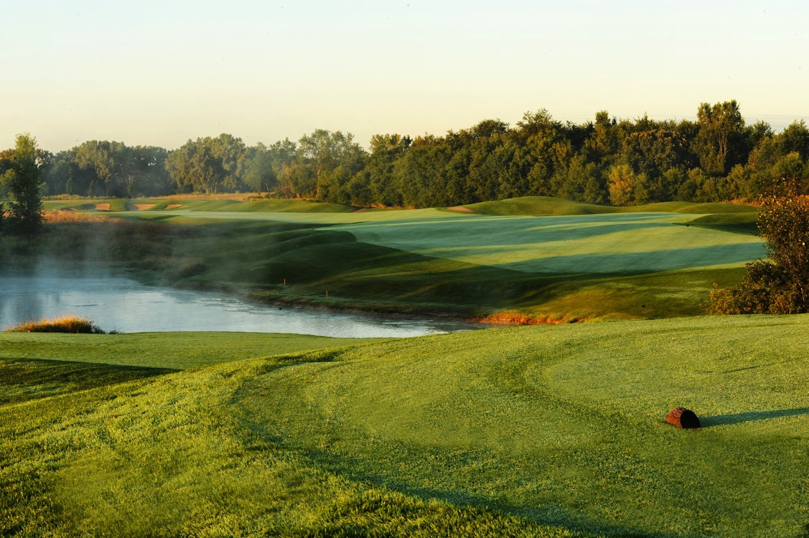 University Ridge Golf Course, prairie and woodland fairway near Madison, Wisconsin