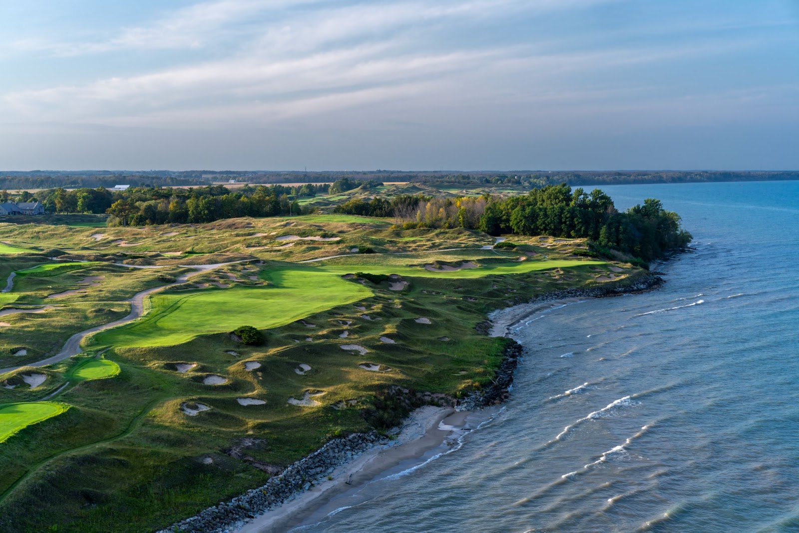The Straits Course at Whistling Straits, Pete Dye's windswept links along the Lake Michigan shore in Wisconsin