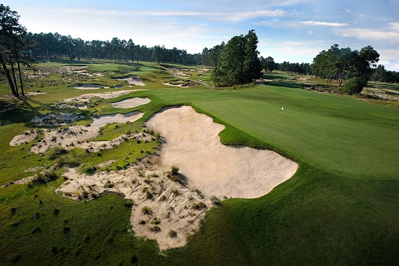 Pinehurst No. 4 native sand area and fairway, Gil Hanse redesign