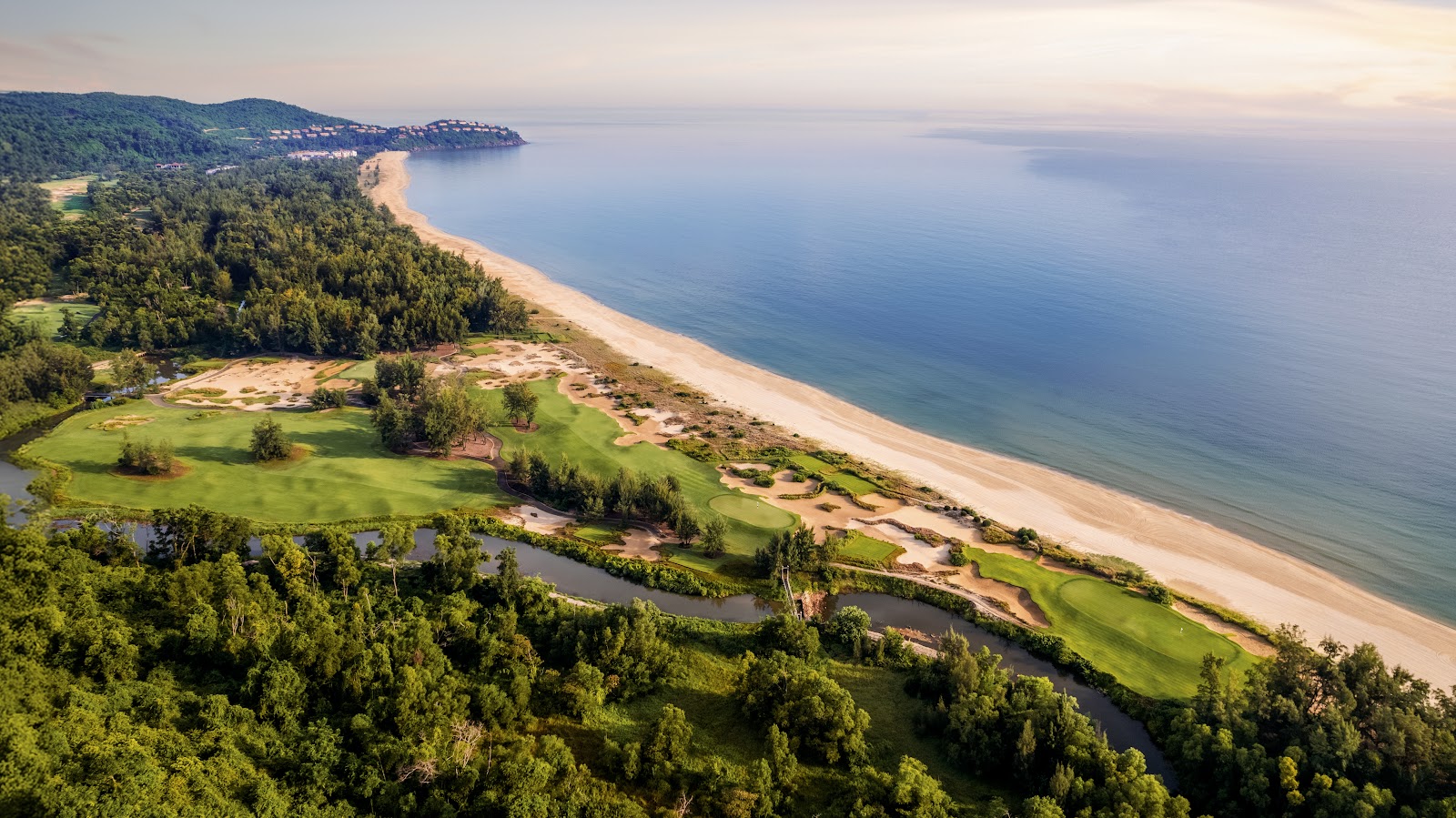 Laguna Golf Lang Co, fairway between the lagoon and the Truong Son mountains, central Vietnam