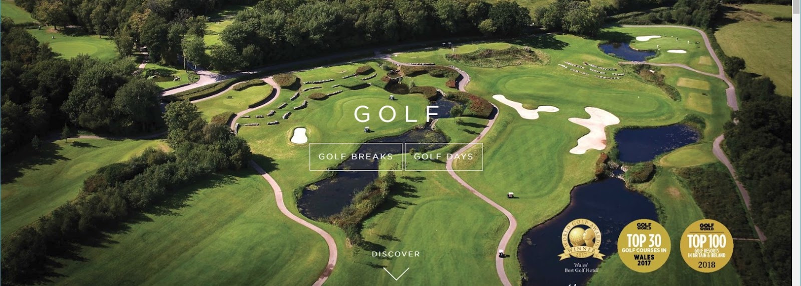 Wales National Course at The Vale Resort, parkland fairway near Cardiff in the Vale of Glamorgan, Wales