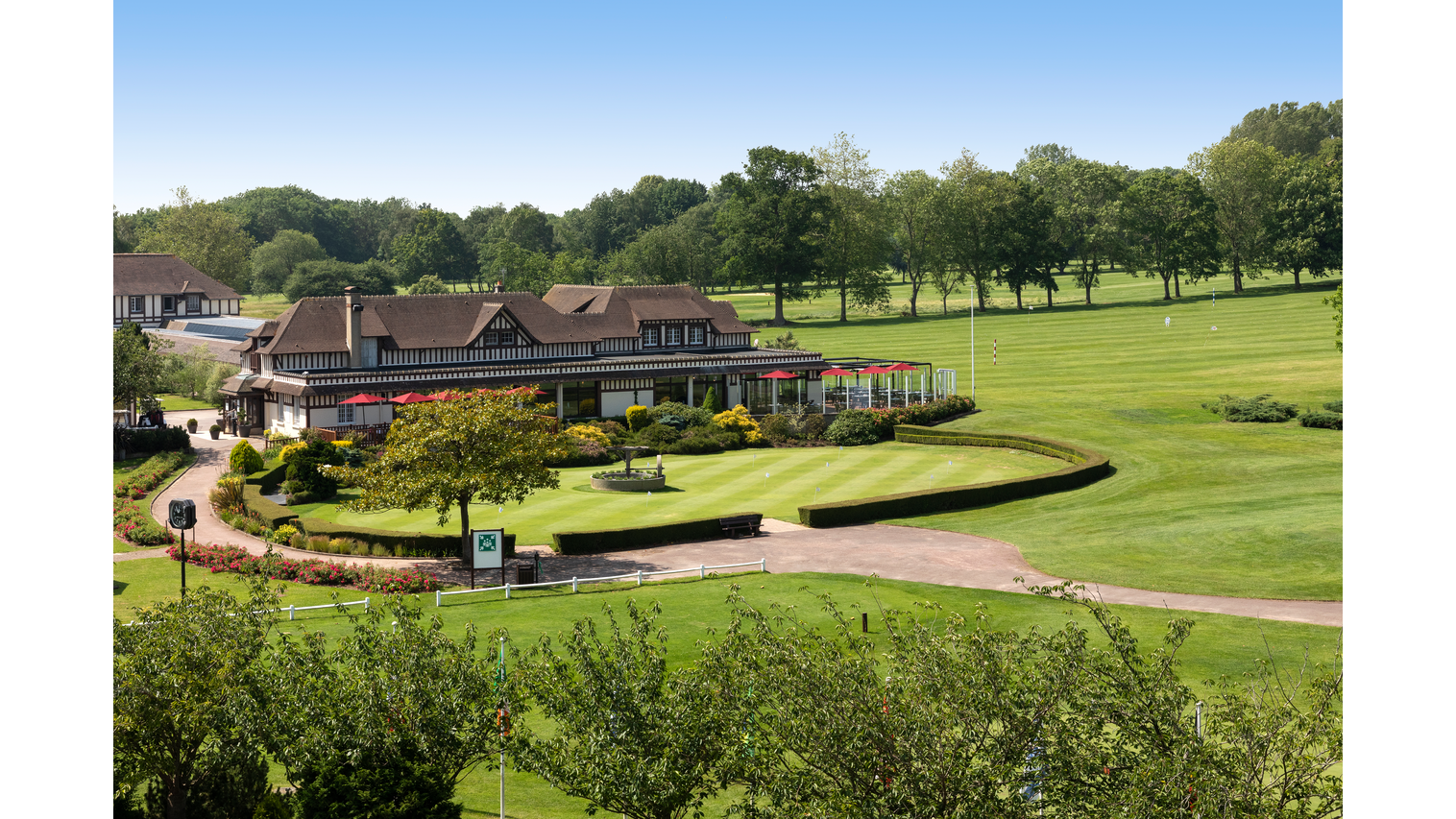 Golf Barriere de Deauville, fairways above the Cote Fleurie in Normandy