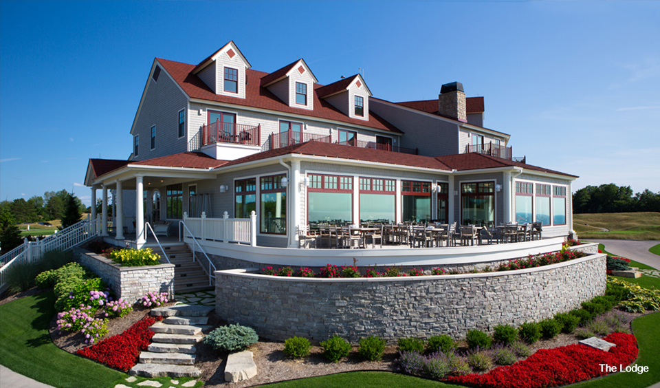 Arcadia Bluffs Golf Club, fairways above Lake Michigan in northern Michigan