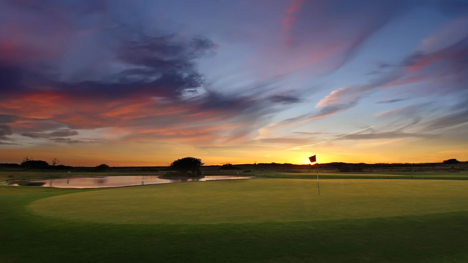 Tramore Golf Club, parkland fairways above Tramore Bay, County Waterford, Ireland