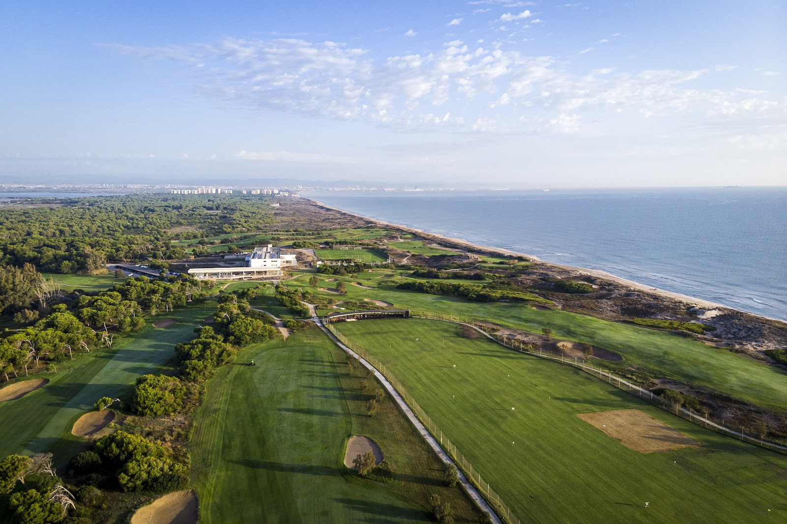El Saler golf course, fairways through the Albufera dunes and pines south of Valencia, Spain
