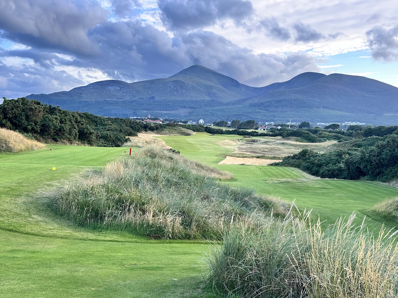 Royal County Down Championship links beneath the Mourne Mountains at Newcastle, Northern Ireland